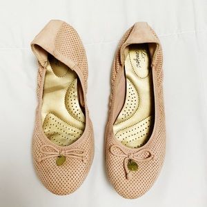 Dex Flex Comfort Baby Pink Ballet Flats with Bow